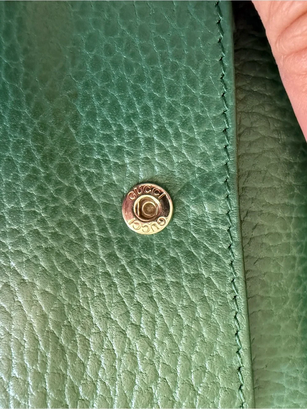 Gucci Black/ Green Leather Card Holder Wallet for Men